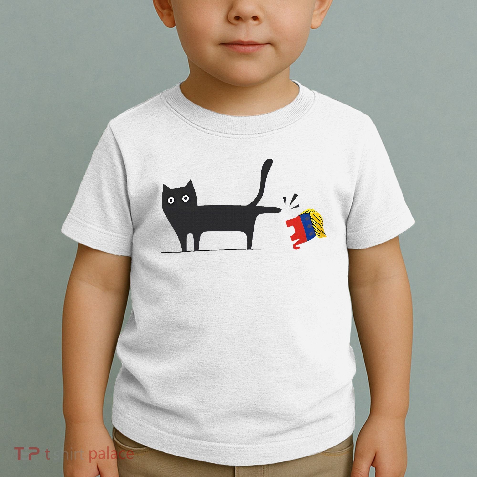 Kamala Harris 2024 Victory Black Cat Vs Gop Elephant Toddler T-Shirt
