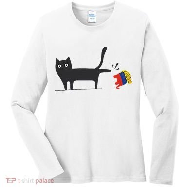 Kamala Harris 2024 Victory Black Cat Vs Gop Elephant Women's Long Sleeve Shirt