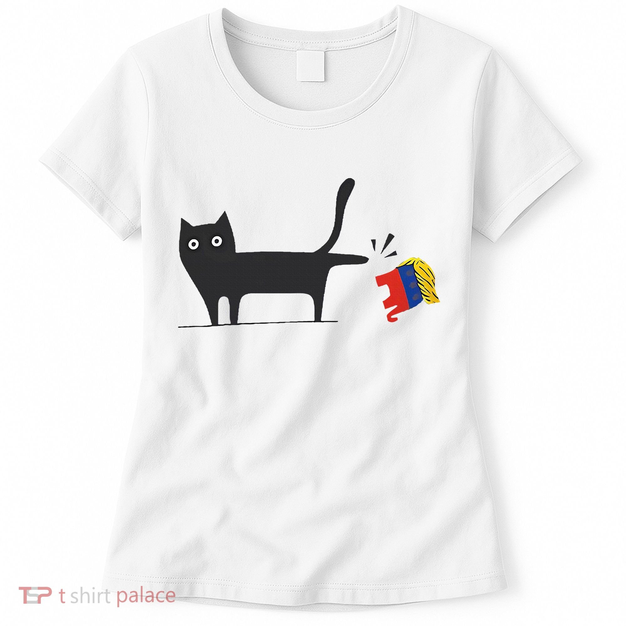 Kamala Harris 2024 Victory Black Cat Vs Gop Elephant Women's T-Shirt