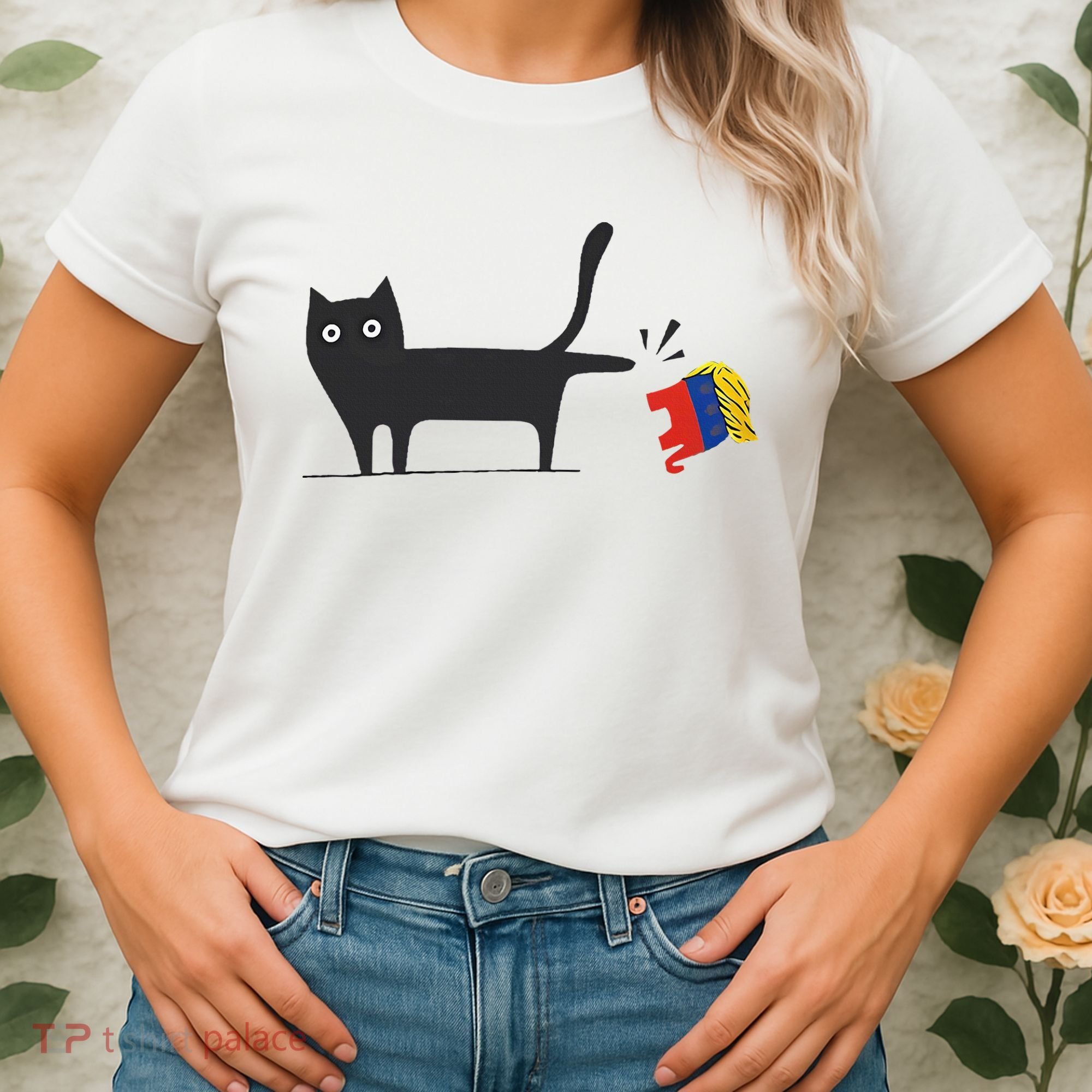 Kamala Harris 2024 Victory Black Cat Vs Gop Elephant Women's T-Shirt