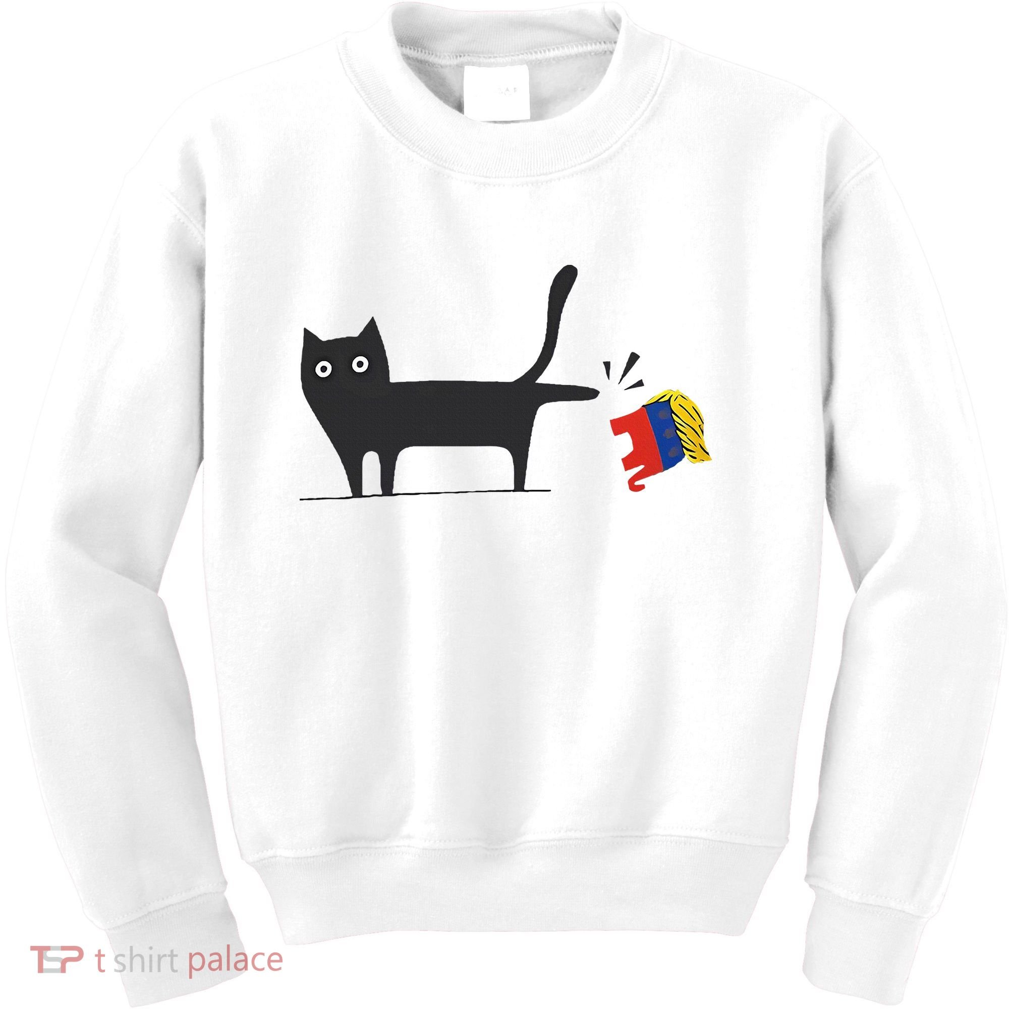 Kamala Harris 2024 Victory Black Cat Vs Gop Elephant Kids Sweatshirt