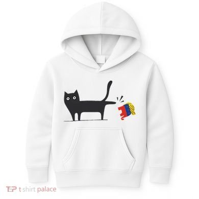 Kamala Harris 2024 Victory Black Cat Vs Gop Elephant Kids Hoodie