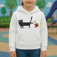 Kamala Harris 2024 Victory Black Cat Vs Gop Elephant Kids Hoodie thumb 3
