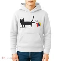 Kamala Harris 2024 Victory Black Cat Vs Gop Elephant Kids Hoodie thumb 4