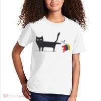 Kamala Harris 2024 Victory Black Cat Vs Gop Elephant Kids T-Shirt thumb 2