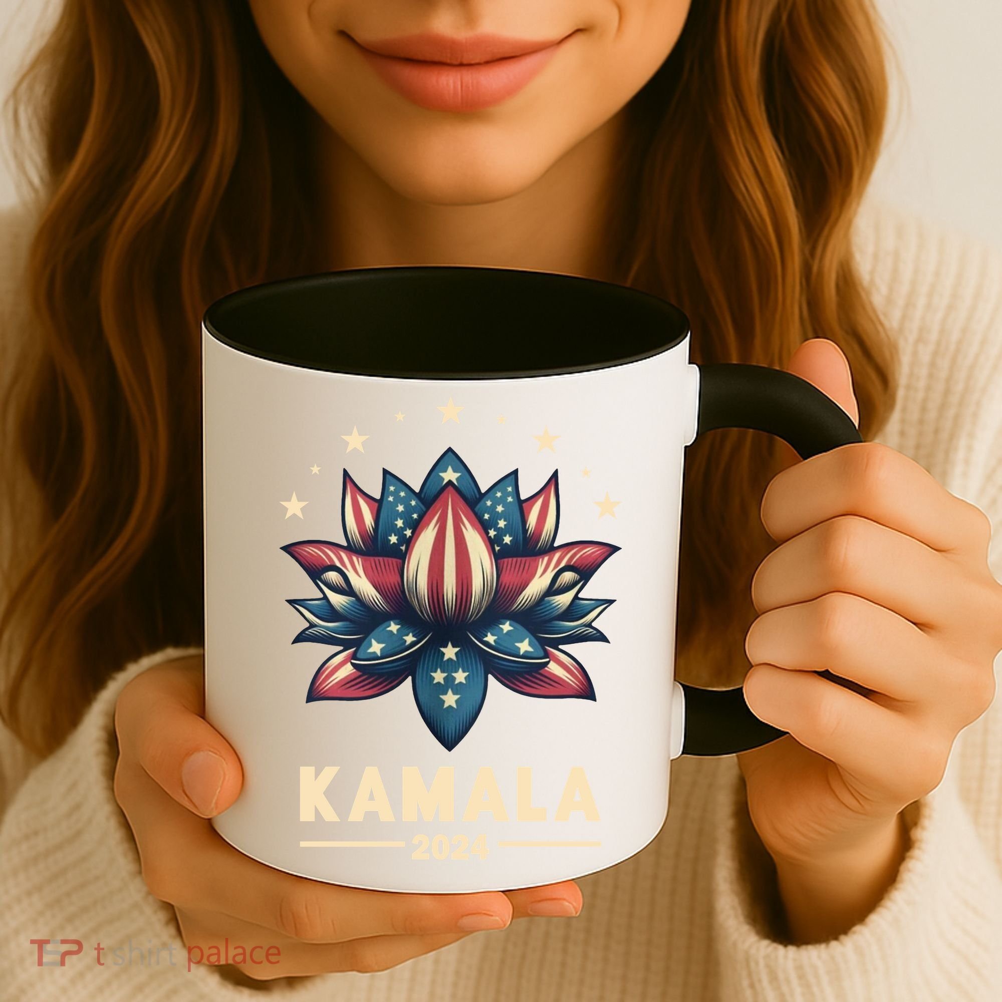 Kamala Harris 2024 Presidential Campaign American Lotus Coffee Mug