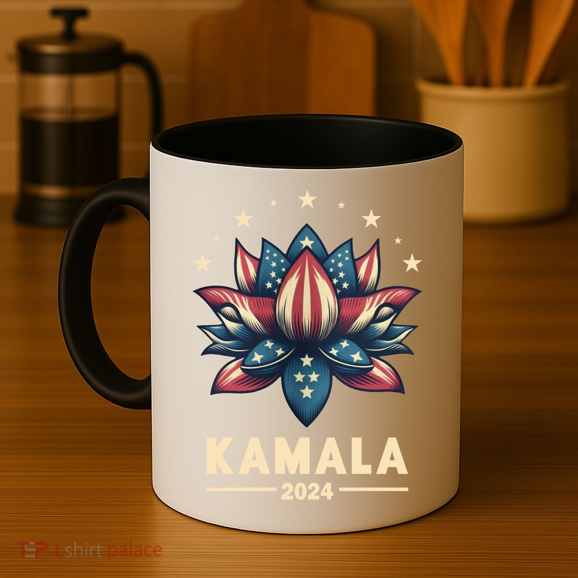 Kamala Harris 2024 Presidential Campaign American Lotus Coffee Mug