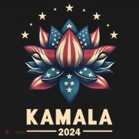 Kamala Harris 2024 Presidential Campaign American Lotus Women's Hoodie thumb 2