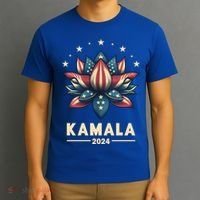 Kamala Harris 2024 Presidential Campaign American Lotus T-Shirt thumb 3