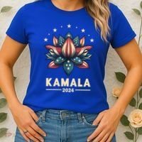 Kamala Harris 2024 Presidential Campaign American Lotus Women's T-Shirt thumb 2