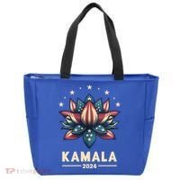 Kamala Harris 2024 Presidential Campaign American Lotus Tote Bag thumb 0