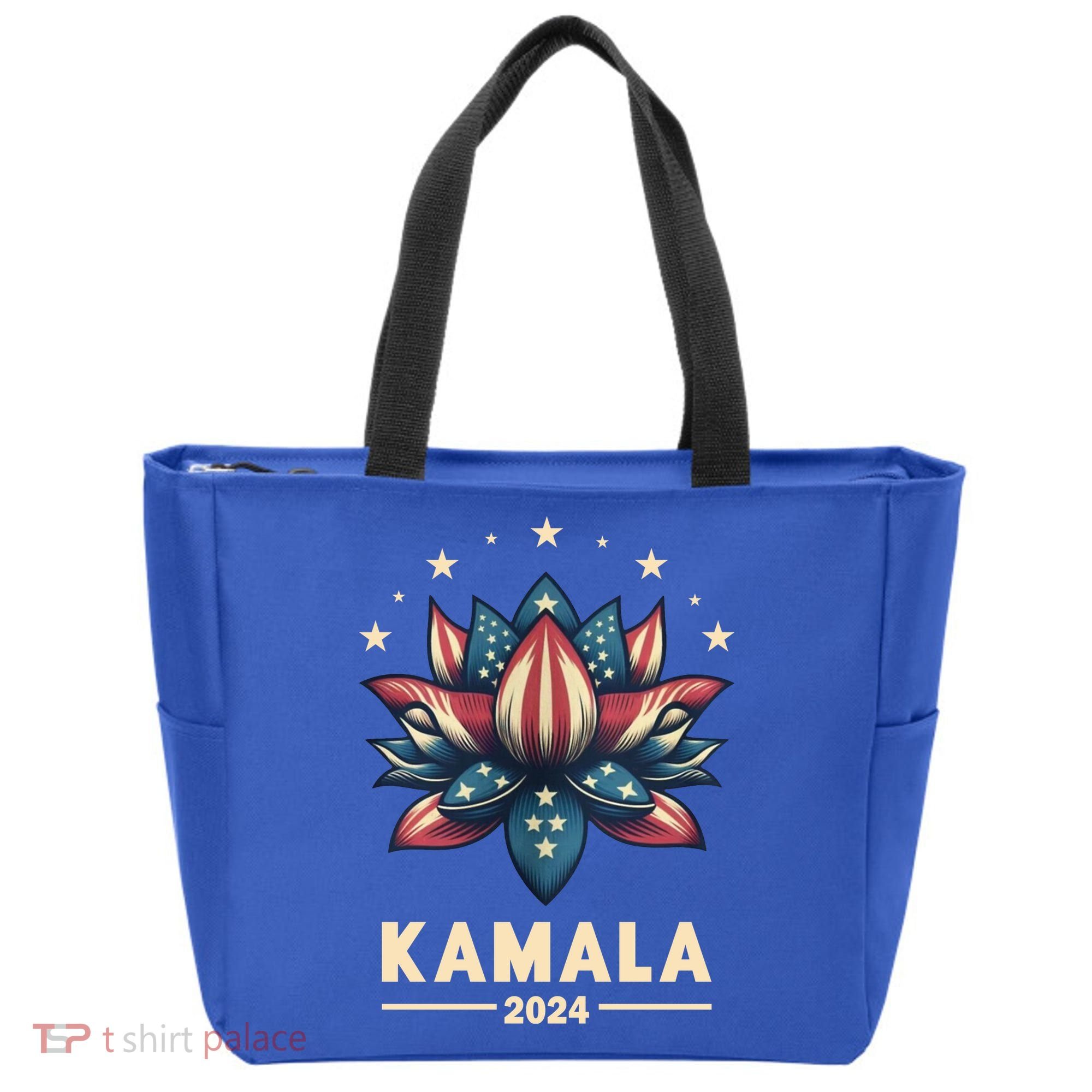 Kamala Harris 2024 Presidential Campaign American Lotus Tote Bag