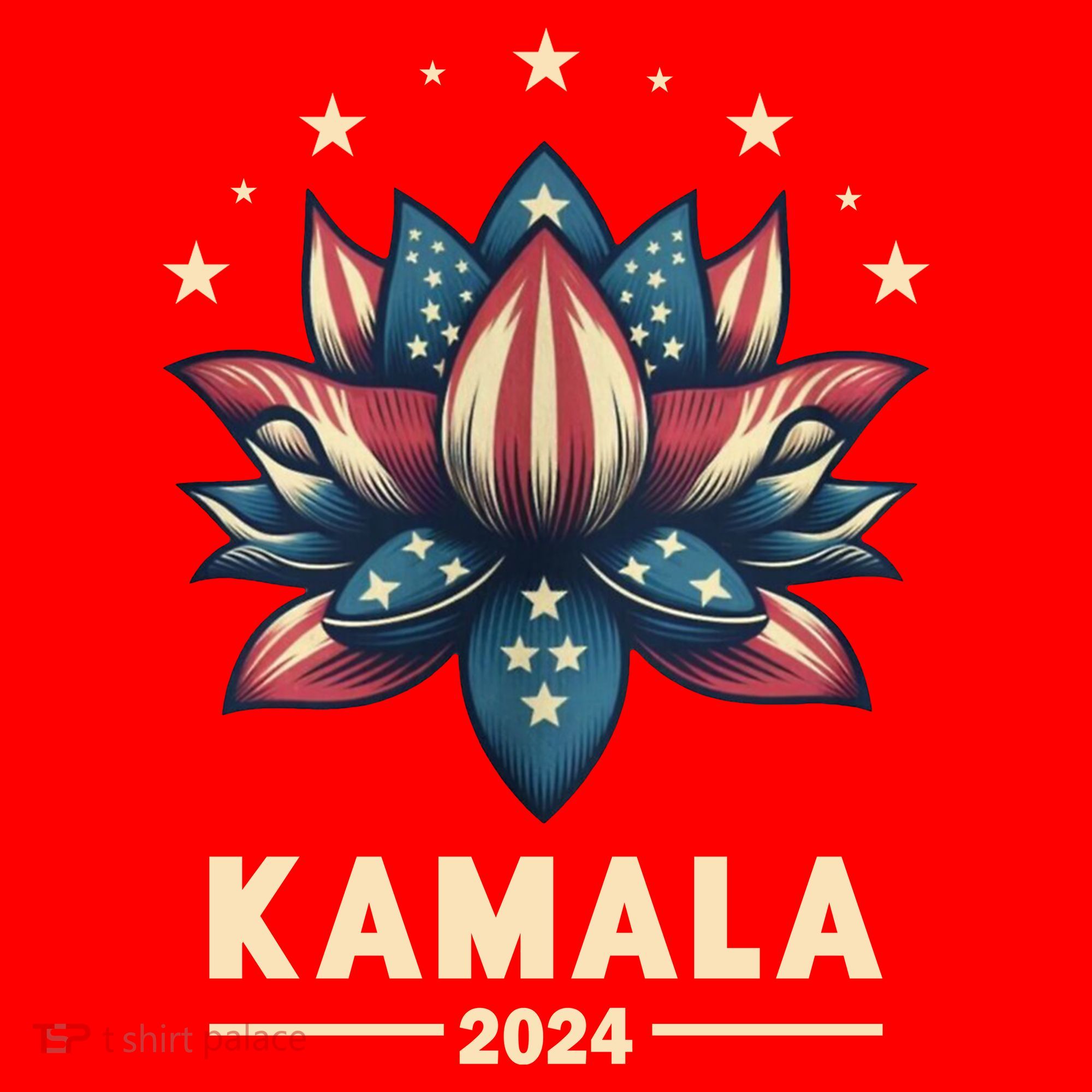 Kamala Harris 2024 Presidential Campaign American Lotus Santa Hat