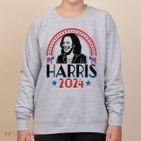 Kamala Harris 2024 Madam President Retro Vote Democrat Women's Sweatshirt thumb 0