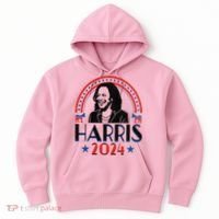 Kamala Harris 2024 Madam President Retro Vote Democrat Hoodie thumb 0