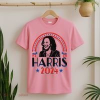 Kamala Harris 2024 Madam President Retro Vote Democrat T-Shirt thumb 2