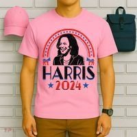 Kamala Harris 2024 Madam President Retro Vote Democrat T-Shirt thumb 6