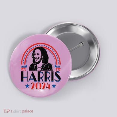 Kamala Harris 2024 Madam President Retro Vote Democrat Button