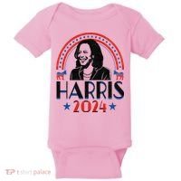 Kamala Harris 2024 Madam President Retro Vote Democrat Baby Bodysuit thumb 0