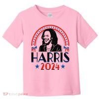 Kamala Harris 2024 Madam President Retro Vote Democrat Toddler T-Shirt thumb 0
