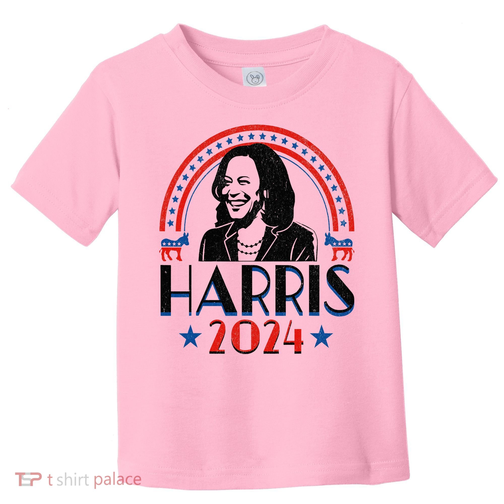 Kamala Harris 2024 Madam President Retro Vote Democrat Toddler T-Shirt