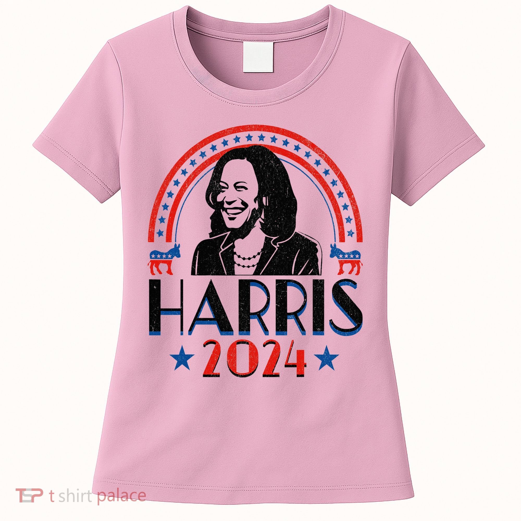 Kamala Harris 2024 Madam President Retro Vote Democrat Women's T-Shirt