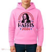 Kamala Harris 2024 Madam President Retro Vote Democrat Kids Hoodie thumb 4