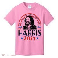 Kamala Harris 2024 Madam President Retro Vote Democrat Kids T-Shirt thumb 0