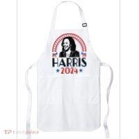 Kamala Harris 2024 Madam President Retro Vote Democrat Apron thumb 0