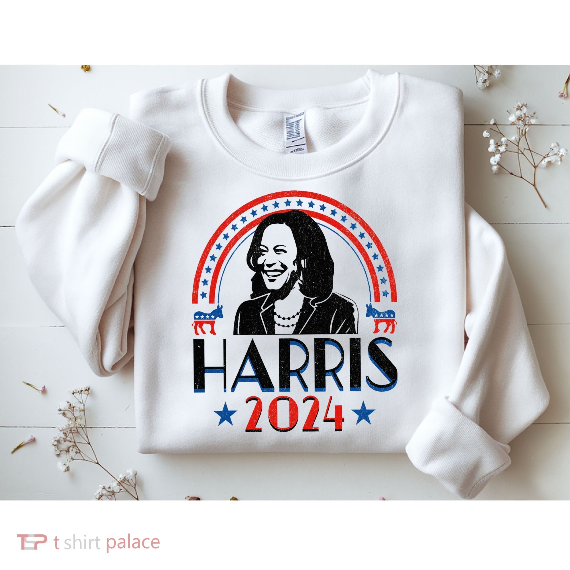 Kamala Harris 2024 Madam President Retro Vote Democrat Sweatshirt