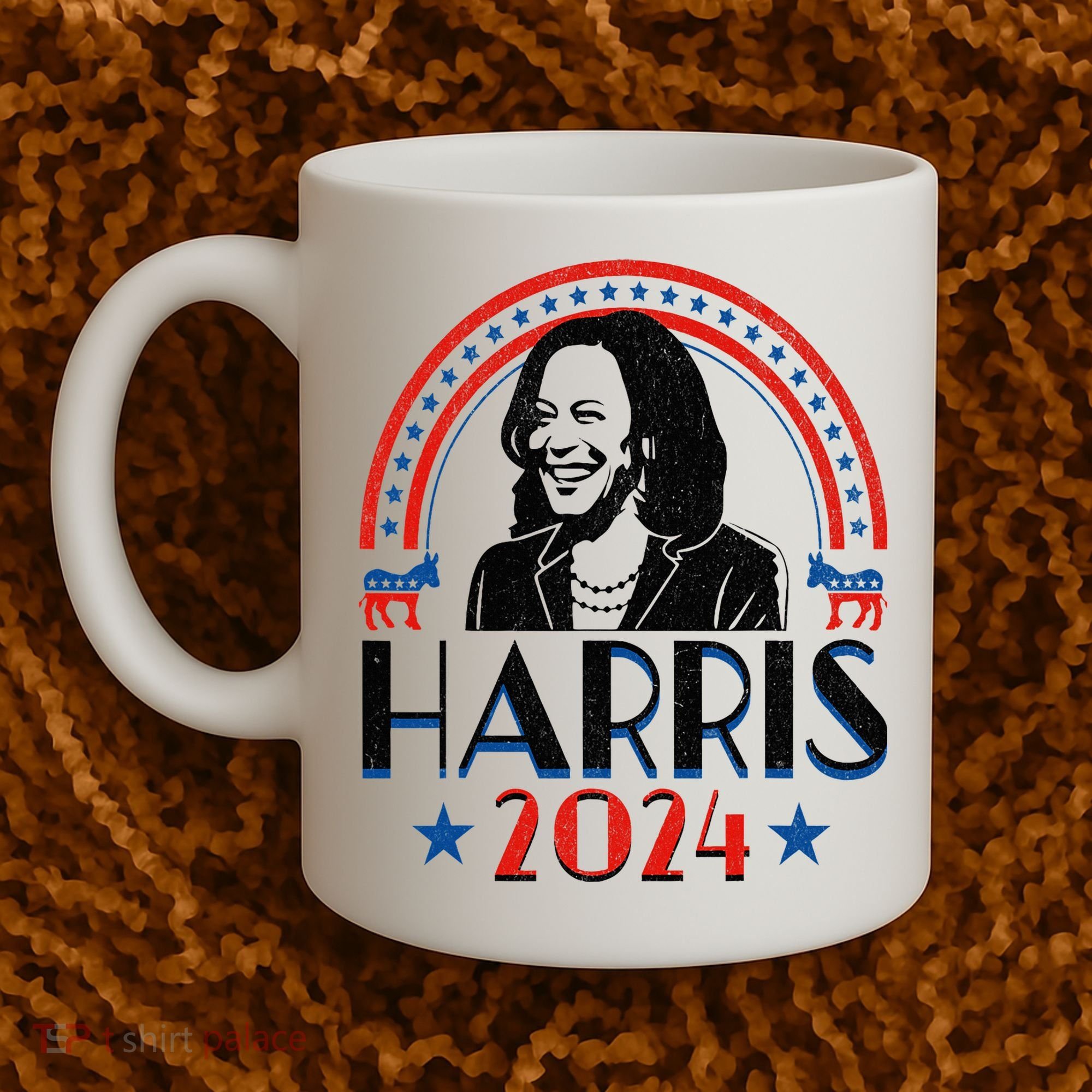 Kamala Harris 2024 Madam President Retro Vote Democrat Coffee Mug