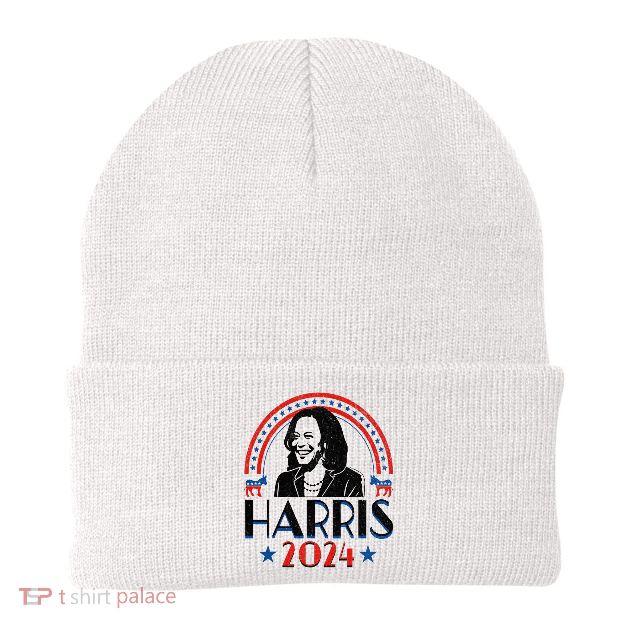Kamala Harris 2024 Madam President Retro Vote Democrat Beanie