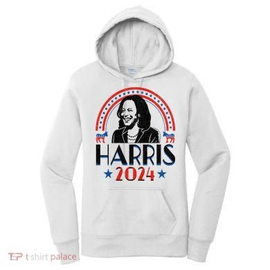Kamala Harris 2024 Madam President Retro Vote Democrat Women's Hoodie