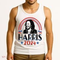 Kamala Harris 2024 Madam President Retro Vote Democrat Tank Top thumb 3