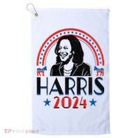 Kamala Harris 2024 Madam President Retro Vote Democrat Golf Towel thumb 0