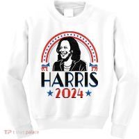 Kamala Harris 2024 Madam President Retro Vote Democrat Kids Sweatshirt thumb 0