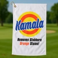 Kamala Harris 2024 Removes Stubborn Stains Funny Golf Towel thumb 1