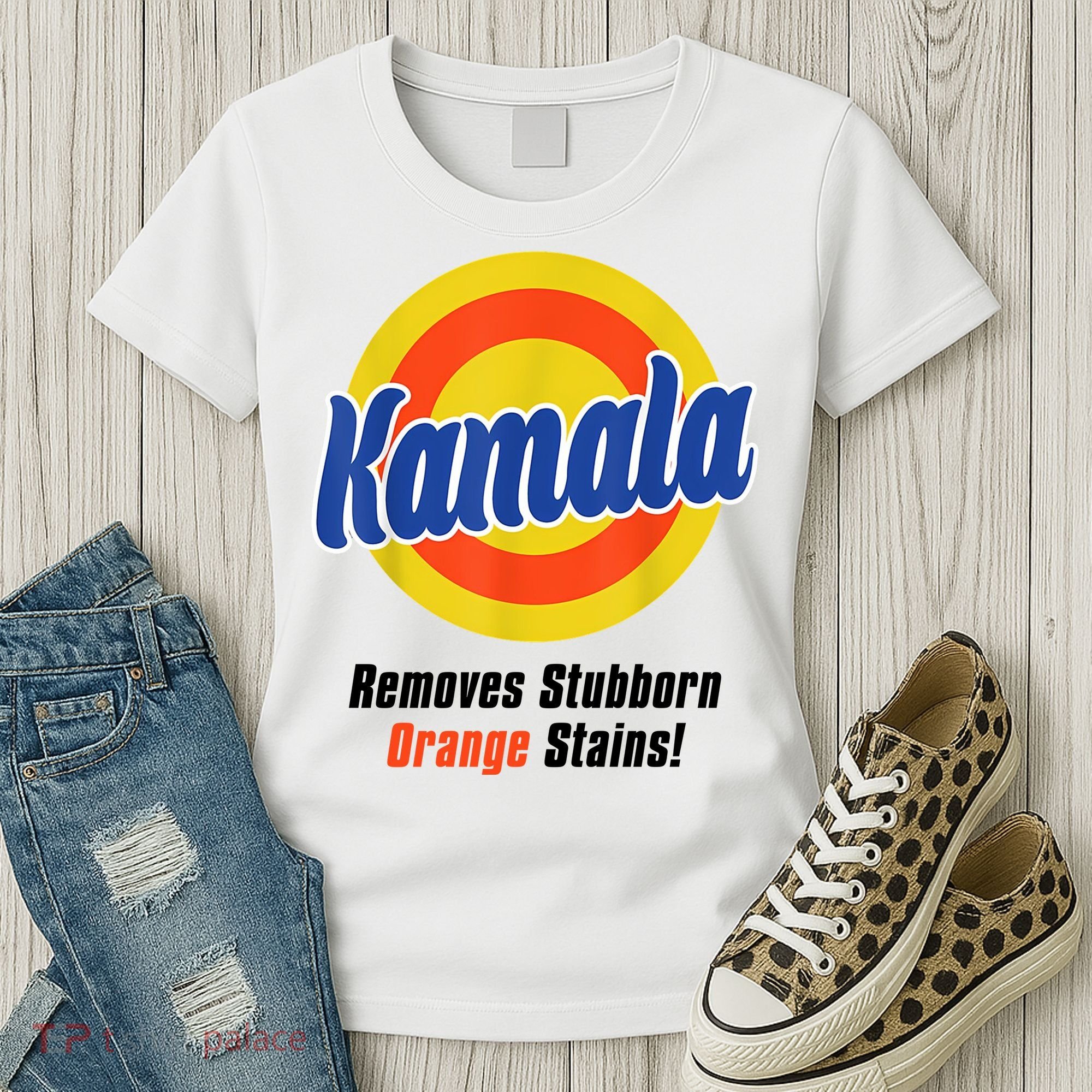 Kamala Harris 2024 Removes Stubborn Stains Funny Women's T-Shirt