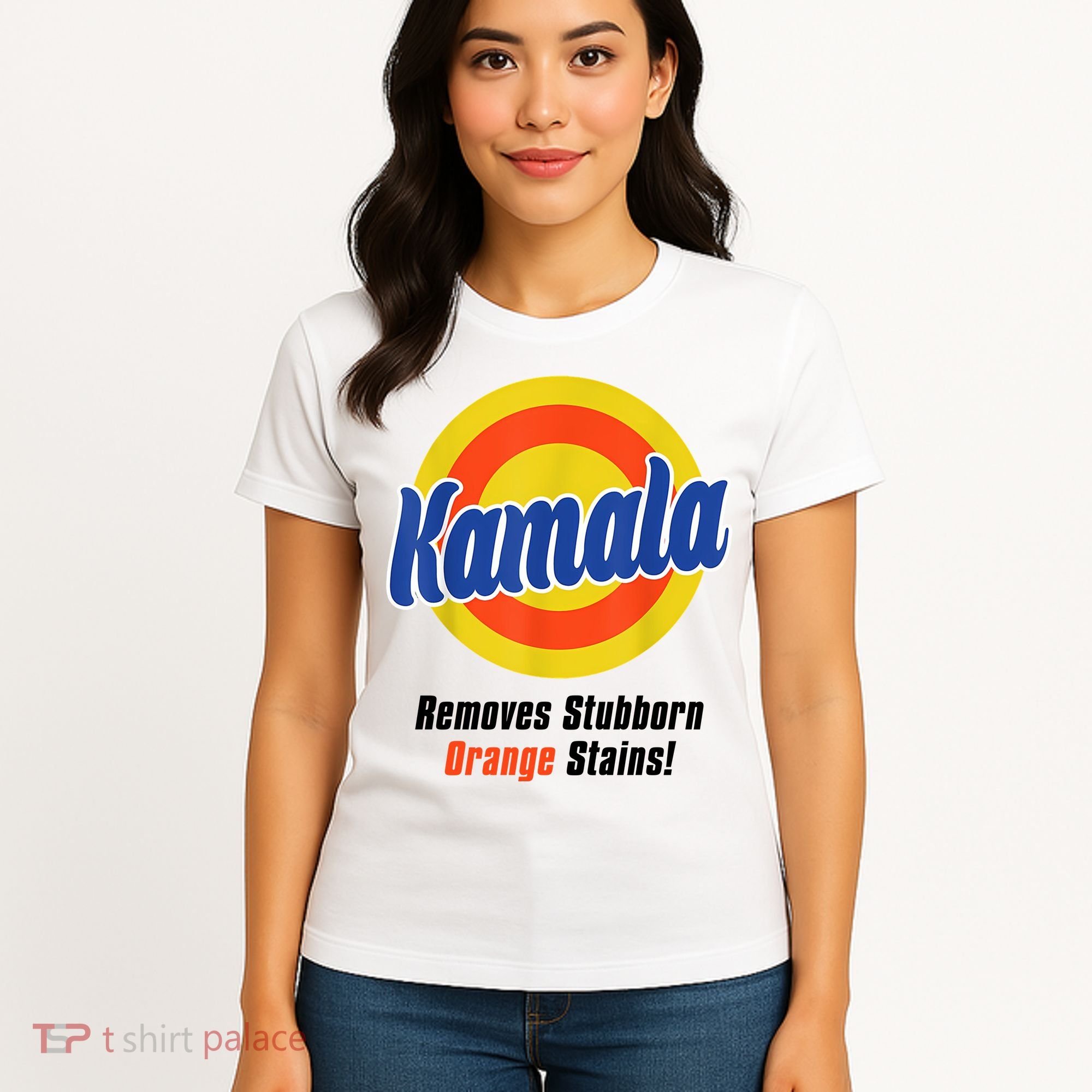 Kamala Harris 2024 Removes Stubborn Stains Funny Women's T-Shirt