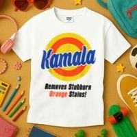 Kamala Harris 2024 Removes Stubborn Stains Funny Kids T-Shirt thumb 3