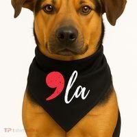 Kamala Harris 2024 President Comma La Funny USA-Made Doggie Bandana thumb 1