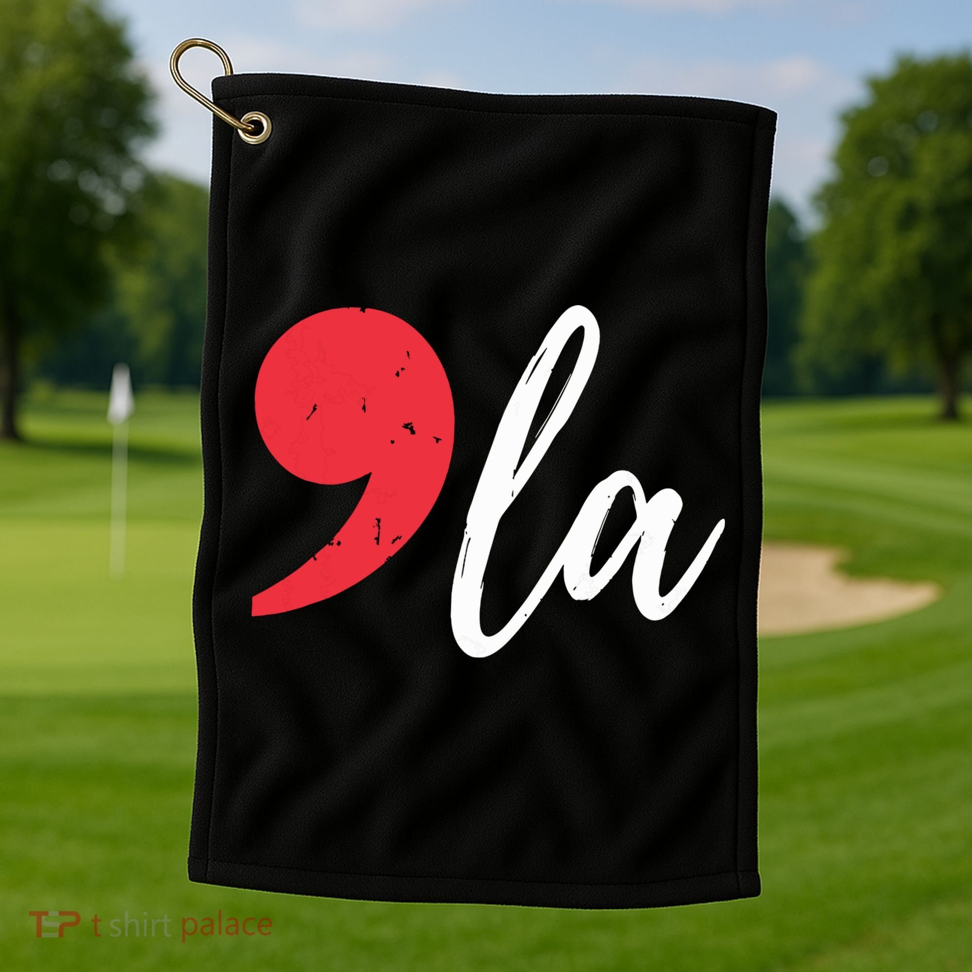 Kamala Harris 2024 President Comma La Funny Golf Towel