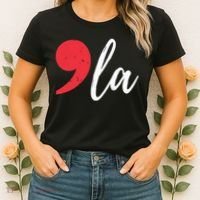 Kamala Harris 2024 President Comma La Funny Women's T-Shirt thumb 2