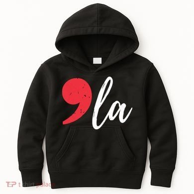 Kamala Harris 2024 President Comma La Funny Kids Hoodie