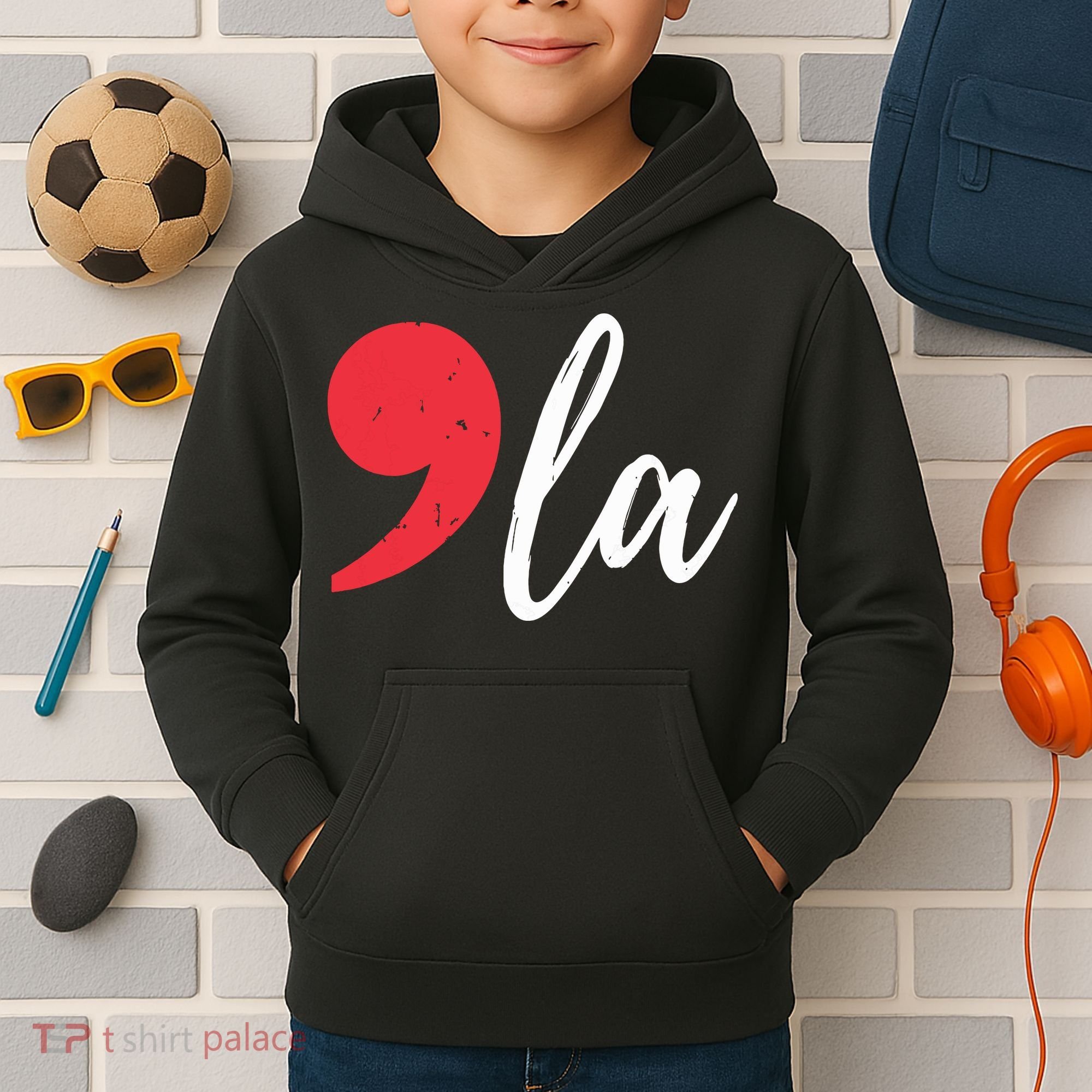 Kamala Harris 2024 President Comma La Funny Kids Hoodie