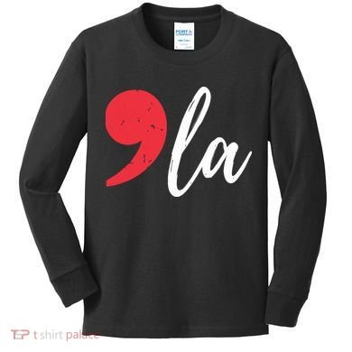 Kamala Harris 2024 President Comma La Funny Kids Long Sleeve Shirt
