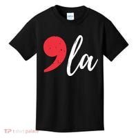 Kamala Harris 2024 President Comma La Funny Kids T-Shirt thumb 0