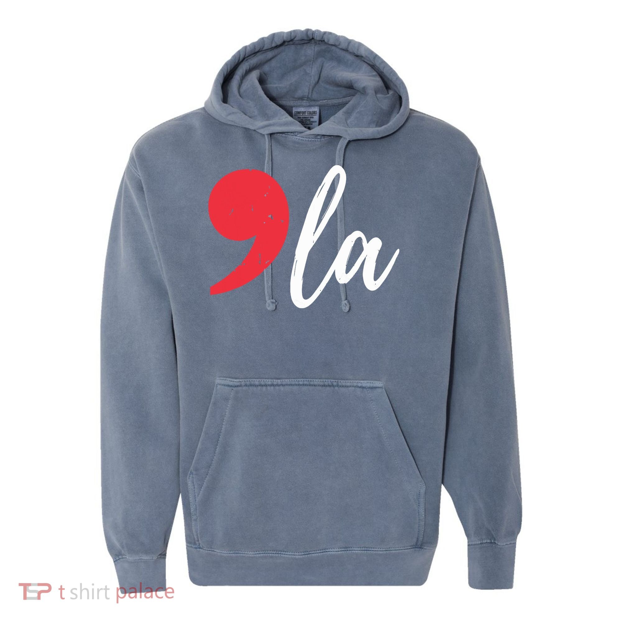 Kamala Harris 2024 President Comma La Funny Comfort Colors Garment-Dyed Hooded Sweatshirt