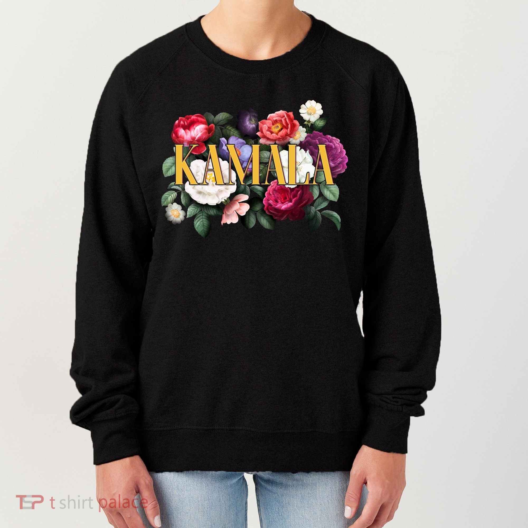 Kamala Harris 2024 Cute Beautiful Floral Flowers Women's Sweatshirt