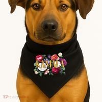 Kamala Harris 2024 Cute Beautiful Floral Flowers USA-Made Doggie Bandana thumb 1